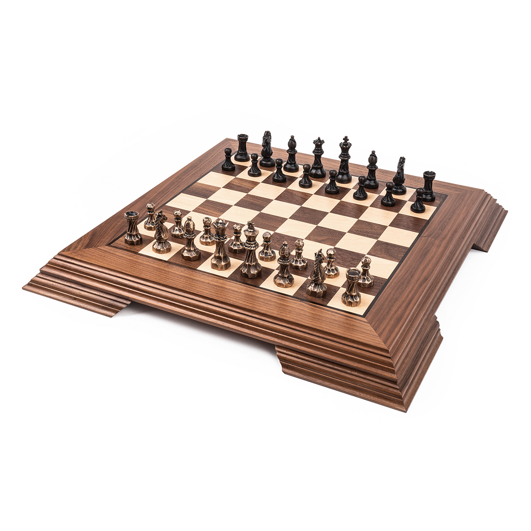 Brown Wooden Squareoff Grand Kingdom Chess Set, Packaging Type: Box
