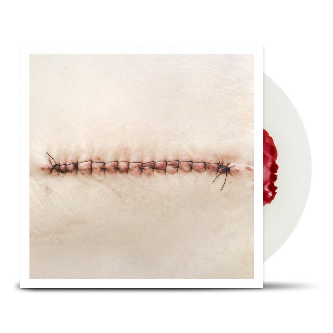 Wound white red blob vinyl