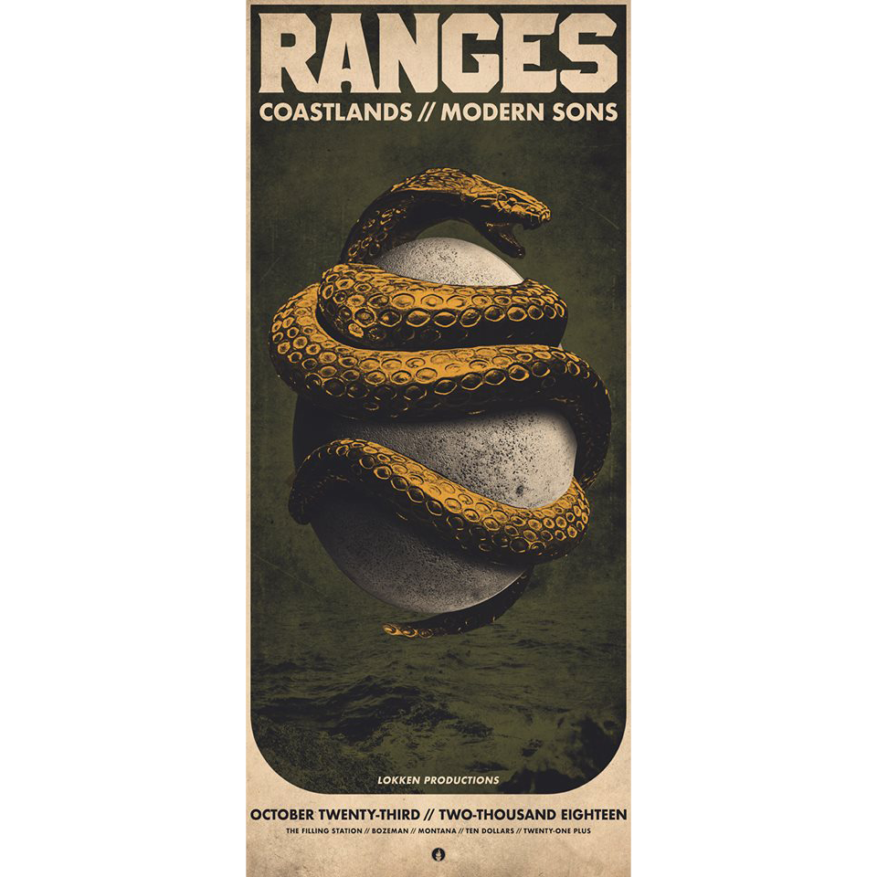 RANGES / COASTLANDS - 10.23.2018 The Filling Station [Poster]